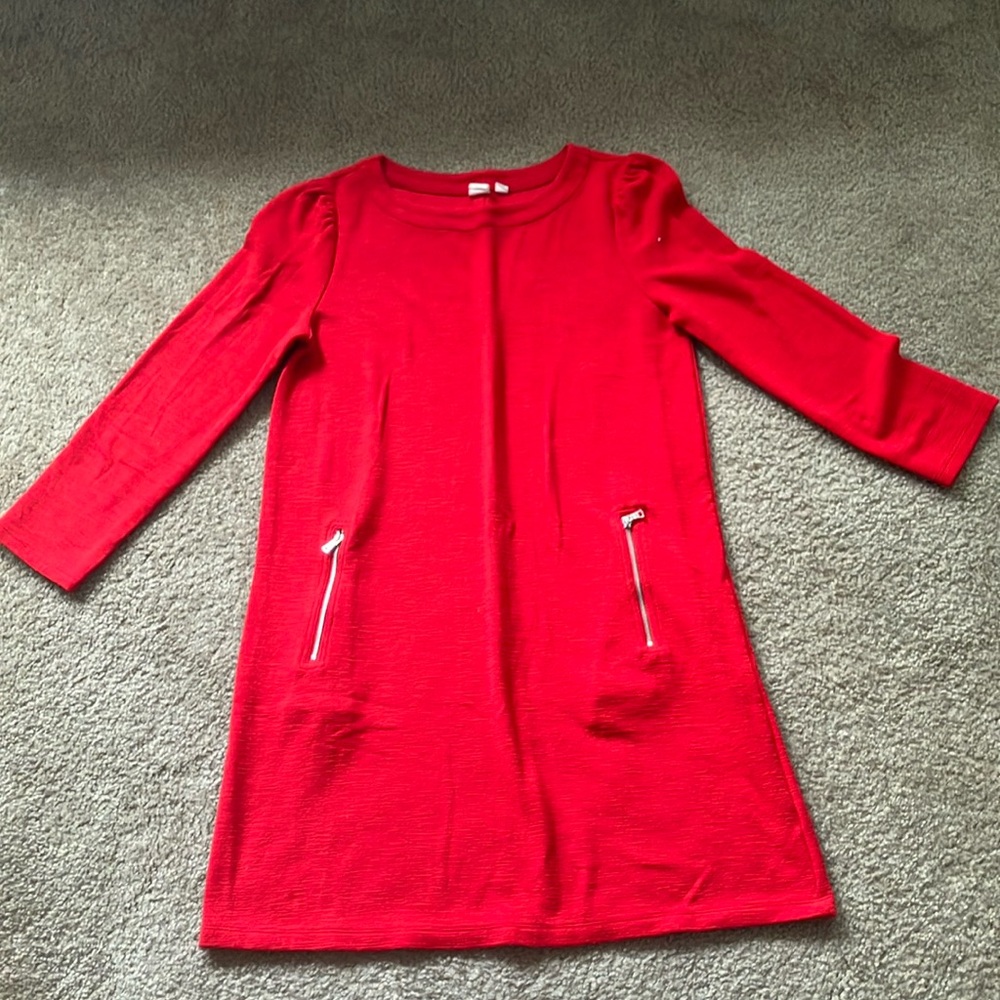 GAP Red Dress with Zipper Pockets